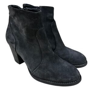 Paul Green Suede Leather Brownish Grey Side Zip Ankle Boot Sz 5 (US 7.5) EUC